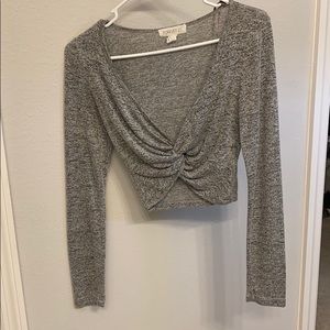 Forever 21 grey crop top
